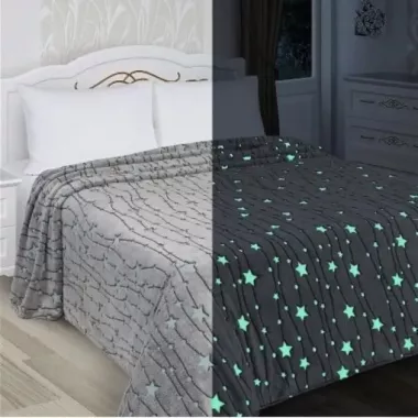Сірий Дитячий плед-покривало Magic Blanket, що світиться в темряві 150*200