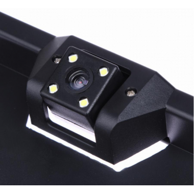 Камера заднього виду в номерній рамці з 4 LED підсвічуванням Black