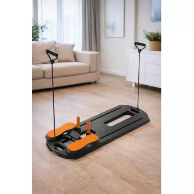 Тренажер напольныйдля пилатеса MM3000 для пресса и ног, с резинками Чёрный Тренажер напольныйдля пилатеса MM3000 для пресса и ног, с резинками Чёрный