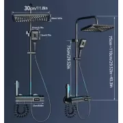 Душова система з термостатом та LED-дисплеєм 120см AND AA6-6