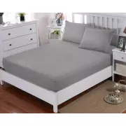 салатове Простирадло махрове на резинці з наволочками Anisa (220х240+30 см)