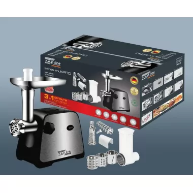 Электромясорубка + соковыжималка и с шинковкой 4 насадки Zepline ZP-203 Электромясорубка + соковыжималка и с шинковкой 4 насадки Zepline ZP-203