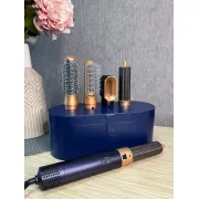 Стайлер 5в1 HAIR BRUSH Styler + Коробка с функциями объема, выпрямление, накручивание темно-синий