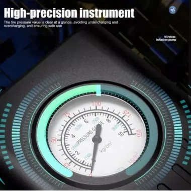 Портативный автомобильный компрессор AND1322, насос от прикуривателя 12V с манометром Портативный автомобильный компрессор AND1322, насос от прикуривателя 12V с манометром