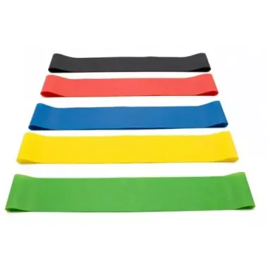 Резинки для фитнеса 30см, универсальный тренажер, 5 резинок, Резинки для йоги, Резинки для пилатеса