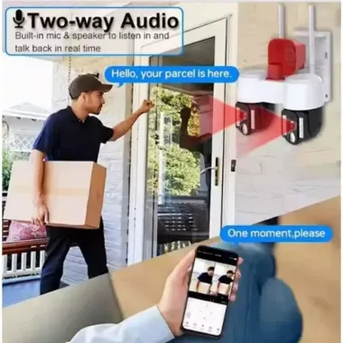 Высокопроизводительная камера видеонаблюдения с двумя направлениями движения, WIFI, горизонтальное вращение на 360° и вертикальное на 90°, водонепроницаемая, ночное видение, датчик движения,4M, x10, V