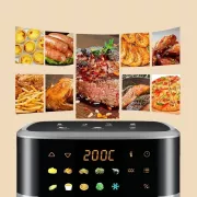 Аерофритюрниця Sokany SK 10085 2200W Аерогриль безмасляна мультипіч для приготування без олії 12л з сенсорним керуванням