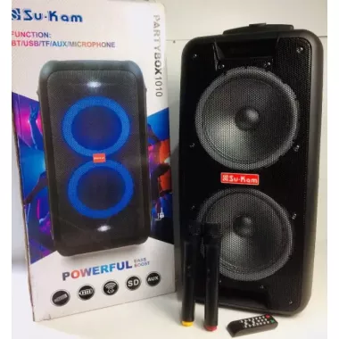 Портативная колонка Su-Kam 1010 + 2 микрофона + BT 12v220v Портативная колонка Su-Kam 1010 + 2 микрофона + BT 12v220v