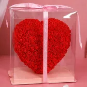 Сердце из роз в подарочной коробке KR-20 28/25/13см