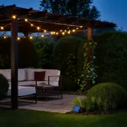 Гирлянда нить на солнечной батарее 1000 LED 100 м черный провод желтый