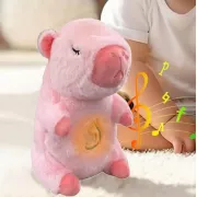 Коричневый Интерактивная дышащая Капибара Snuggle Pulse CapyBuddy 30 см мягкая плюшевая игрушка