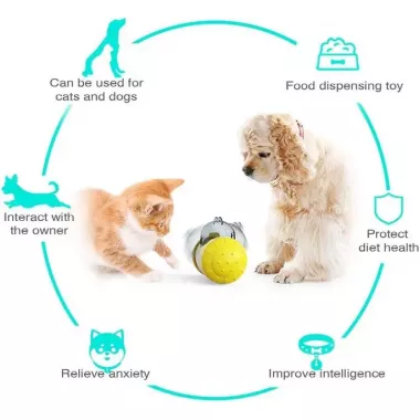 Игрушка-кормушка для животных интерактивная, тумблер для медленного питания AND LY-732 Игрушка-кормушка для животных интерактивная, тумблер для медленного питания AND LY-732