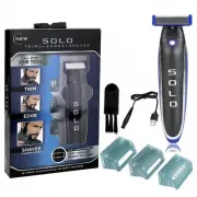 Мужской триммер Micro Touch Solo, Машинка для стрижки бороды 3 в 1