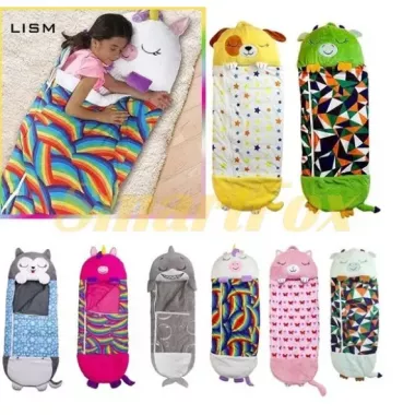 Єдиноріг Дитячий спальний мішок на блискавці 3 в 1 іграшка подушка спальник та вбудована подушка Єдиноріг Дитячий спальний мішок на блискавці 3 в 1 іграшка подушка спальник та вбудована подушка