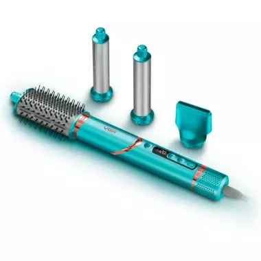 зеленый Фен стайлер VGR V 474 4 в 1 фен для волос 4 насадки 1400 Вт быстрая сушка укладка объем выпрямления завивка защита от перегрева профессиональный стайлер для создания причесок