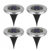 Садовый уличный светодиодный фонарь-подсветка на солнечной батарее Solar Pathway Lights 4шт 7см