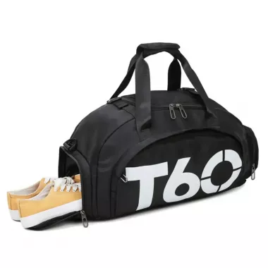 Спортивная сумка для спортивных вещей черного цвета T60 Сумка-рюкзак спортивная на 35 л