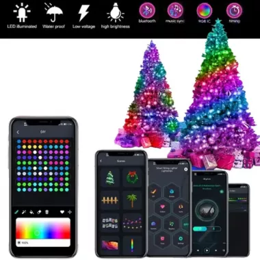 Гірлянда вуличні вогні 3M Smart Bluetooth App Control світлодіодна LED