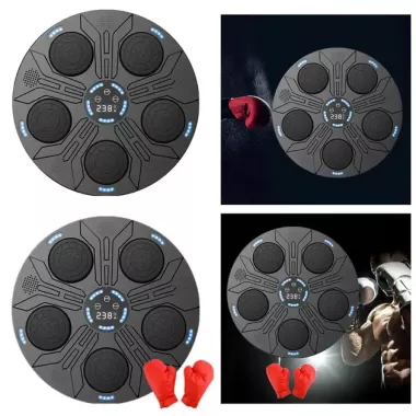 Настенный тренажер электронная мишень музыкальная для бокса с перчатками New Настенный тренажер электронная мишень музыкальная для бокса с перчатками New