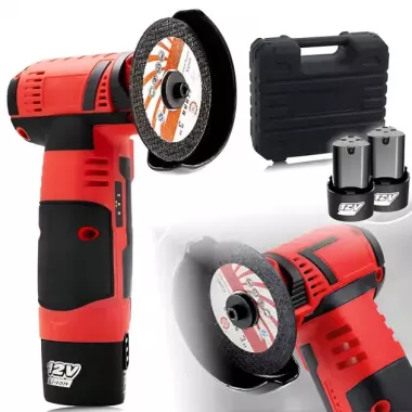 Аккумуляторная мини болгарка в кейсе 2АКБ +5 дисков RED Аккумуляторная мини болгарка в кейсе 2АКБ +5 дисков RED