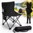 Розкладний стілець туристичний для кемпінгу 42х41х72 см з кишенею Чорний