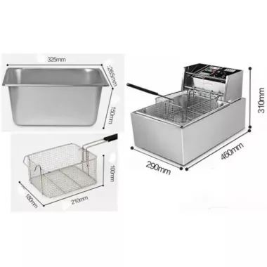 Фритюрниця професійна Dotvix Electric Fryer D-803 електрична 2800W 6L