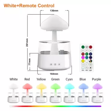 Атмосферный ультразвуковой увлажнитель воздуха гриб Rainfall с эффектом дождя. Ночник увлажнитель воздуха Doctor-101 с подсветкой