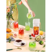 Блендер на акумуляторі для коктейлів та фрешів міні JUICER KS-FSV8 W14 M