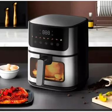 Аэрогриль Rainberg RB 2268 4200W аэрофритюрница безмасляная для приготовления без масла с регулировкой температуры 8 л Аэрогриль Rainberg RB 2268 4200W аэрофритюрница безмасляная для приготовления без масла с регулировкой температуры 8 л