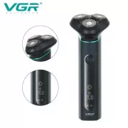 Аккумуляторная электробритва VGR V-310 для влажного и сухого бритья с тремя головками IPX7