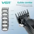 Аккумуляторная машинка для стрижки VGR V-662 GREEN, 7000 RPM, 6 насадок, LED дисплей