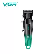 Аккумуляторная машинка для стрижки VGR V-662 GREEN, 7000 RPM, 6 насадок, LED дисплей