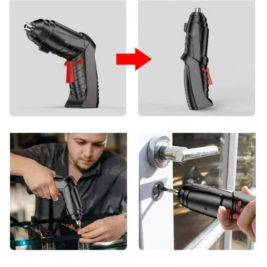 Акумуляторна викрутка трансформер, 48 елементів, міні-шуруповерт Акумуляторна викрутка трансформер, 48 елементів, міні-шуруповерт