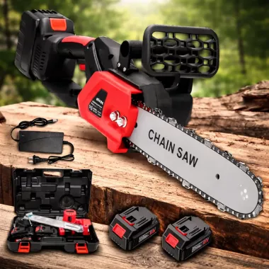 Аккумуляторная пила 12 дюймов 48V 6Ah/2500 Вт/2 аккумулятора RED Аккумуляторная пила 12 дюймов 48V 6Ah/2500 Вт/2 аккумулятора RED