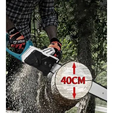 Акумуляторна ланцюгова пилка Electric SAW 16 дюймів + 2 акумулятори потужна електропилка BLUE