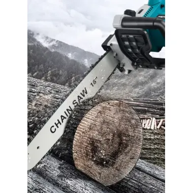 Акумуляторна ланцюгова пилка Electric SAW 16 дюймів + 2 акумулятори потужна електропилка BLUE