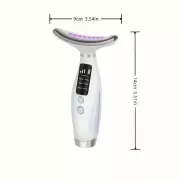 Аккумуляторный электрический массажер для лица Neck Beauty Device с LED-дисплеем, 7 режимов, USB-зарядка