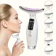 Аккумуляторный электрический массажер для лица Neck Beauty Device с LED-дисплеем, 7 режимов, USB-зарядка
