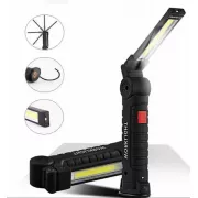Акумуляторний ліхтар лампа світильник WORKLIGHT W-52 складаний (від USB/з МАГНІТОМ/з гачком)