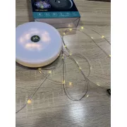 Аккумуляторный фонарь с гирляндой, USB и магнитным креплением / Подвесной фонарь для кемпинга 20м