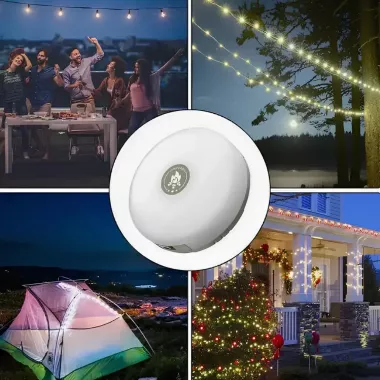 Аккумуляторный фонарь с гирляндой, USB и магнитным креплением / Подвесной фонарь для кемпинга 20м Аккумуляторный фонарь с гирляндой, USB и магнитным креплением / Подвесной фонарь для кемпинга 20м