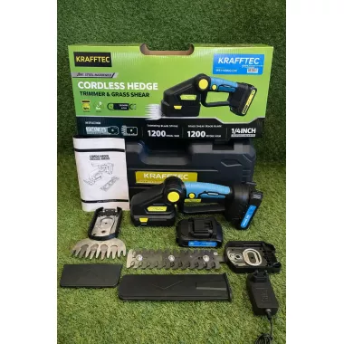 Аккумуляторный кусторез KRAFFTEC Saker Trimmer and Grass shear 36V 2АКБ / ножницы по уходу за садом Аккумуляторный кусторез KRAFFTEC Saker Trimmer and Grass shear 36V 2АКБ / ножницы по уходу за садом