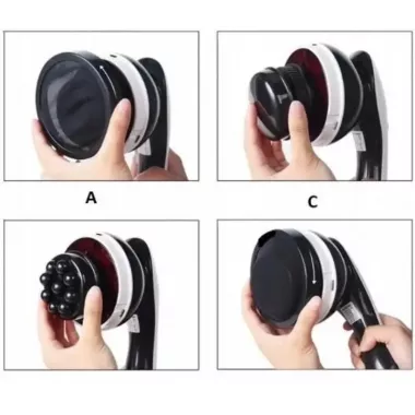 NEW Антицеллюлитный массажер Body Massage, 4 насадки / Вибромассажер с ИК подогревом / Массажер для тела