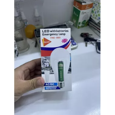 Аварийная светодиодная лампа 20W с аккумулятором на патрон лампочка Led аккумуляторная под цоколь