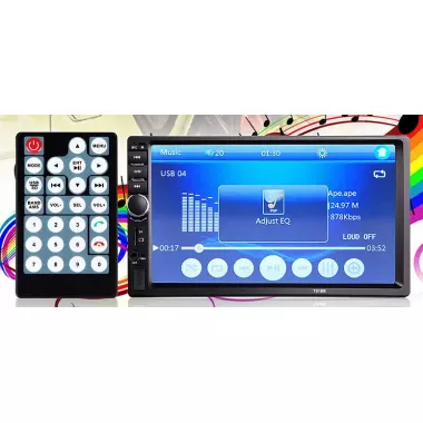 Універсальна автомагнітола 2 Din сенсорна, Bluetooth AMP 7018B, з пультом у комплекті