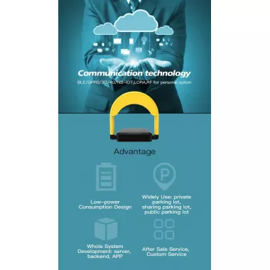 Автоматический замок парковки с дистанционным управлением 180°