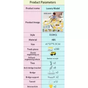 Автомобильный трек Дорожные работы, 333 детали, машинка на батарейке