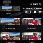 Автомобильный видеорегистратор M8 3,16-дюймовый экран Full HD 1080P с двумя камерами