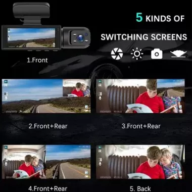 Автомобильный видеорегистратор M8 3,16-дюймовый экран Full HD 1080P с двумя камерами Автомобильный видеорегистратор M8 3,16-дюймовый экран Full HD 1080P с двумя камерами