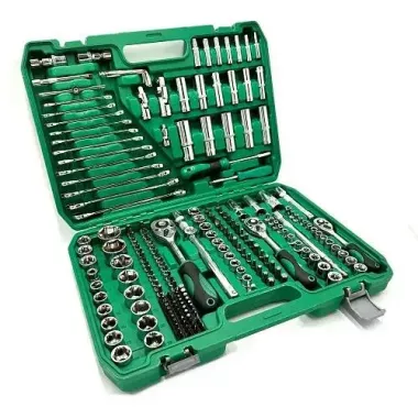 Набор инструментов с трещеткой 216 предметов в кейсе